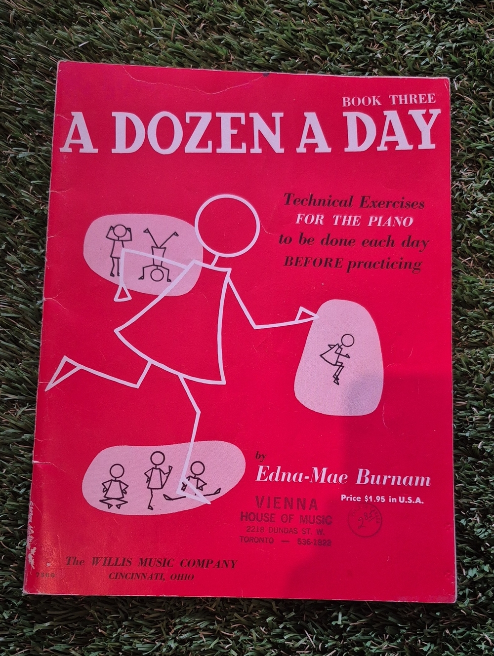 A Dozen A Day Book Three - Pink Wall Art Print By Edna-Mae Burnam - Paino Book